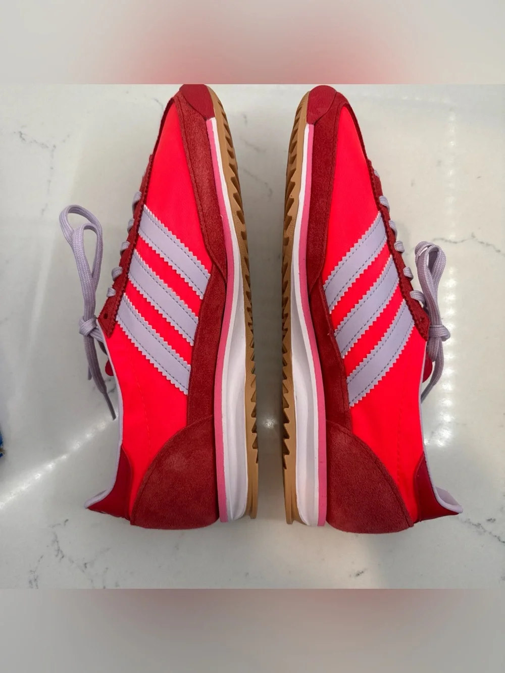 adidas SL 72 OG Low Runner athletic shoe - Red & Lavender women’s sneaker